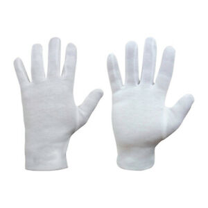 guanti bianchi in cotone