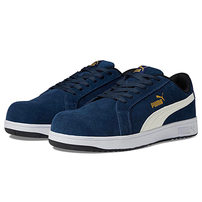 puma iconic suede navy low